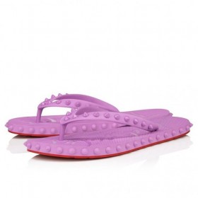 Christian Louboutin Szuper Loubi Flip Nő Öszvérek Gumi Bazsarózsa CL Cipő
