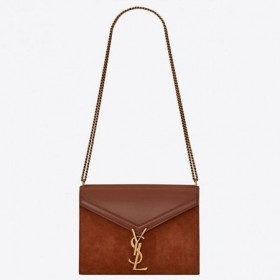 Saint Laurent Cassandra Csattal Táska, Barna Velúr Saint Laurent Táskák