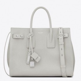 Saint Laurent Kis Sac de Jour Souple Táska Fehér Erezetű Bőr