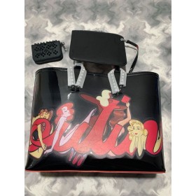 Christian Louboutin X Doktor Unatkozni Cabata Lakkbőr Táska, A Pin-Up Fekete