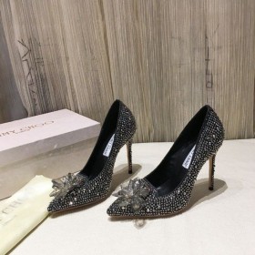 Jimmy Choo Cristais Hamupipőke 105mm Szivattyúk Fekete