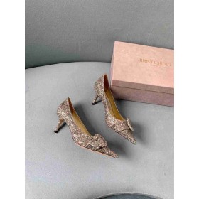 Jimmy Choo Saresa 65 Latte Nappa Bőr Szivattyúk Kristály Díszítés