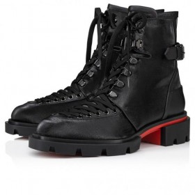 Christian Louboutin A Macademia Csizma Borjú Bőr Fekete Christian Louboutin Cipő