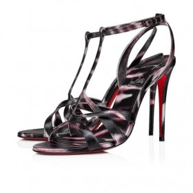 Christian Louboutin Tangueva 100 Mm Pántos Szandál Nappa Bőr Quagga Többszínű Christian Louboutin Cipő