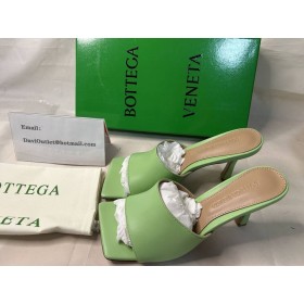 Bottega Veneta Szakaszon Öszvérek 90mm Pisztácia Báránybőr Bottega Veneta Cipő