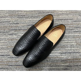Christian Louboutin Pitypang Naplopók Python BÅr Fekete CL CipÅ