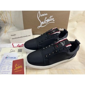 Christian Louboutin F. A. V. Fique Egy Vontade Slip-On, Cipők, Denim, Csiszolt Fekete