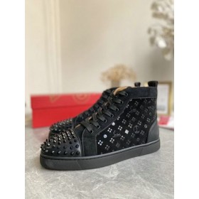 Christian Louboutin Louis Orlato Tüskék, Magas szárú CipÅk, BÅr, Fekete