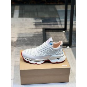 Christian Louboutin Neoprén Spike Zokni Donna Lapos Cipők Fehér