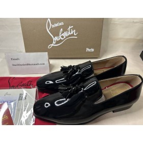 Christian Louboutin Pitypang Tasse Fekete Lakkbőr