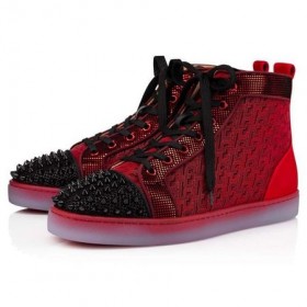 Christian Louboutin Lou Tüskék Orlaato Fekete/loubi Poliészter