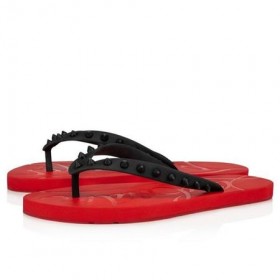 Christian Louboutin Loubi Flip Donna Lapos Fekete/loubi Gumi