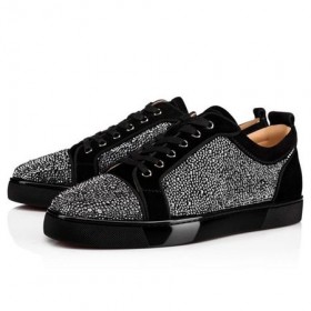 Christian Louboutin Louis Junior SP Fekete Strass