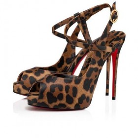 Christian Louboutin Platformok Jenlove 120 mm-es Barna/lin Barna Borjú