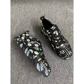 Christian Louboutin Louis Junior Spikes Sneakers Weapons Calfskin Multicolor