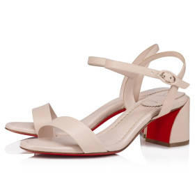 Christian Louboutin Miss Jane Sandal 55mm Sandals Nappa Leather Leche