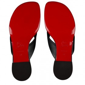 Christian Louboutin Sweet Janetonga Thongs Lamb Nappa Leather Black