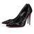 Christian Louboutin Szivattyúk Kate 100 mm-es Fekete/lin Fekete Szabadalom