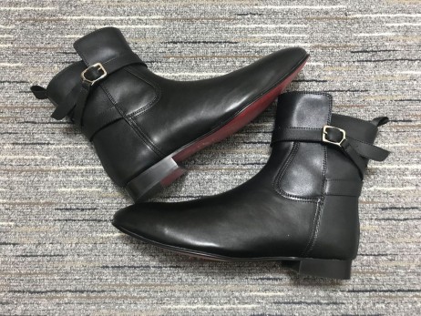 Christian Louboutin Kicko Cothrom Chelsea Buataisí Leathair Lao Dubh