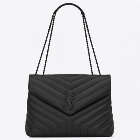 Saint Laurent Chomh Dubh Loulou Meánach Ghualainn Mála Saint Laurent Málaí