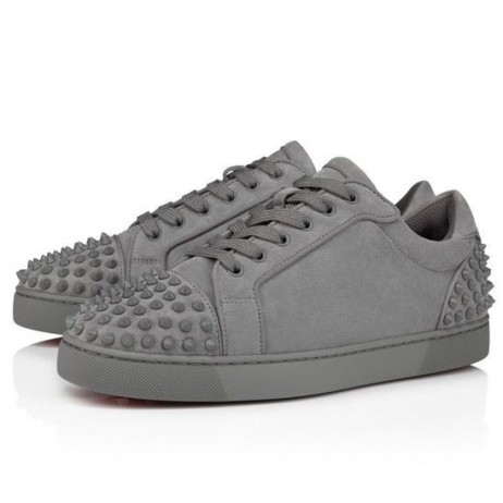 Christian Louboutin Seavaste 2 Sneakers Veau Velours Deataigh Liath
