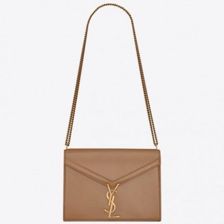 Saint Laurent Camel Cassandra Monogram Clasp Mála Saint Laurent Málaí