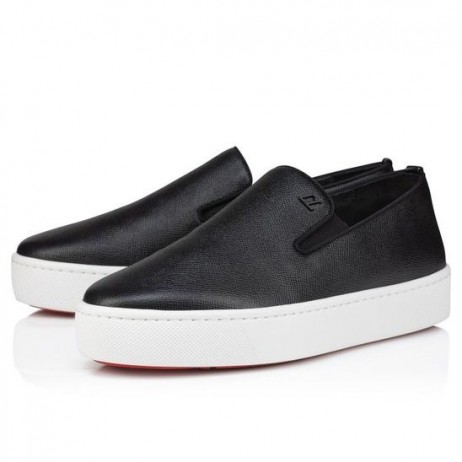 Christian Louboutin Boatissimo Duillín-Ar Sneakers Leathar Lao Dubh Bróga CL