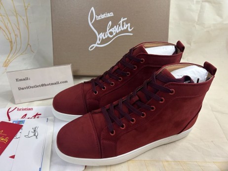 Christian Louboutin Louis Orlato Ard-Barr Sneakers Suede Loubi CL Bróga
