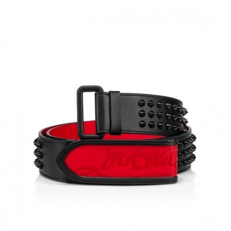 Christian Louboutin Loubi Crios 40mm Lao Leathar Agus Spikes Dubh Loubi
