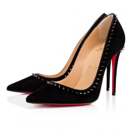 Christian Louboutin Caidéil Anjalina 100 mm Dubh/dubh Gunna Suede