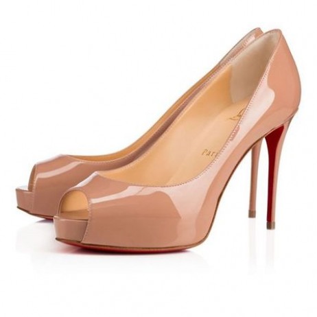 Christian Louboutin Caidéil Nua An-Prive 100mm Leathar Paitinne Nude