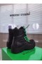 Bottega Veneta Locháinín Bomber Rúitín Buataisí Dubh Fabraic Bottega Veneta Bróga