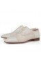 Christian Louboutin Greggo Oxfords Calf Leathar Línéadach Tír Albatre Críostaí Louboutin Bróga