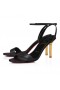 Christian Louboutin Mascasandal 85 Mm Sandals Leathair Dubh Bróga Siopa CL