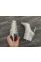 Christian Louboutin mar Sin Iomlán Kate 100mm Rúitín Buataisí Specchio Glitte Airgid