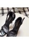 Saint Laurent Opyum 110mm Sandals Dubh Palent Leathar Saint Laurent Bróga