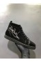 Christian Louboutin Louis Strass Maol Ard-barr Sneakers Suede agus Leathair Paitinne Dubh