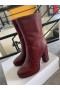 Dior Burgúine Tosaithe Rúitín Calfskin Dior Lógó