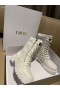 Dior D-Cheannaire Tosaithe Rúitín Bán Cuilteáilte Cannage Calfskin