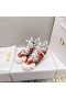 Dior D-ceangal Sneakers Saintréithe Fabraic Bán Donn Dearg