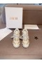 Dior Mogalra D Ceangal Sneakers Óir Bán Fabraic Rubair