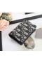 Dior Diallait Flap Sealbhóir Cárta Gorm Dior Oblique Jacquard 10.5 CM