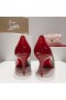 Christian Louboutin Kate Caidéil 60 mm Leathar Paitinne Dubh Dearg