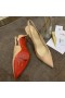 Christian Louboutin Kate Sling Caidéil 80mm Leathar Paitinne Nude