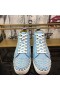 Christian Louboutin Louis Spikes Ard-Barr Sneakers Calf Leathar Solas Gorm
