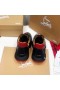 Christian Louboutin Fir Runners Leathair Lao agus Neoprene Patrún Dubh