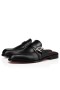 Christian Louboutin Muloman Mhiúil Leathair Lao Dubh