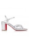 Christian Louboutin Queenie Sandal 70mm Sandals Pvc Agus Iridecent Nappa Leathar Silver