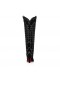 Christian Louboutin Santia Botta Strass 85 Mm Buataisí Veau Velours Agus Strass Dubh