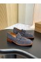 Christian Louboutin Chambelimoc Loafers Suede Leathair Lao Deataigh Liath